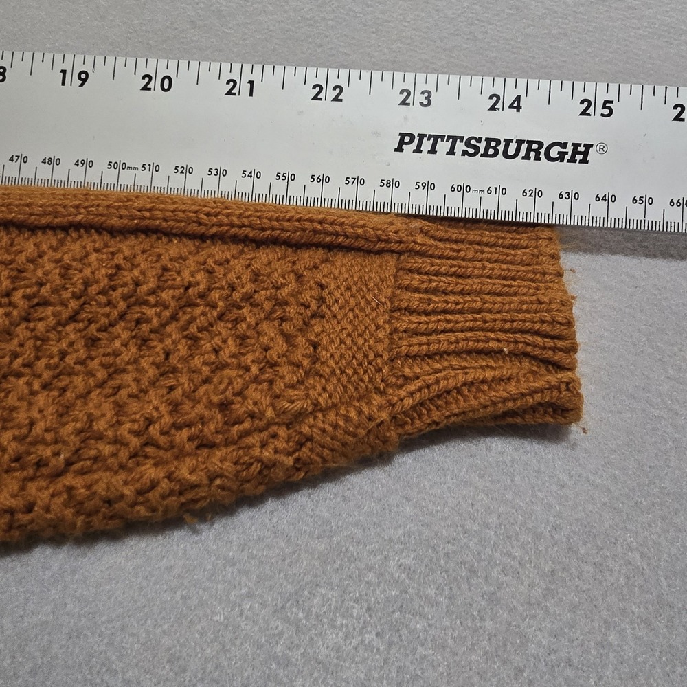 Heritage Sportswear Mens XL Orange Cardigan Sweater Vintage Orlon Acrylic Knit - Picture 9 of 9